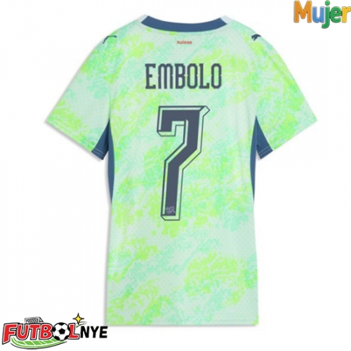 Camiseta Suiza Breel Embolo #7 Visitante Equipación para mujer Mundial 2026 manga corta